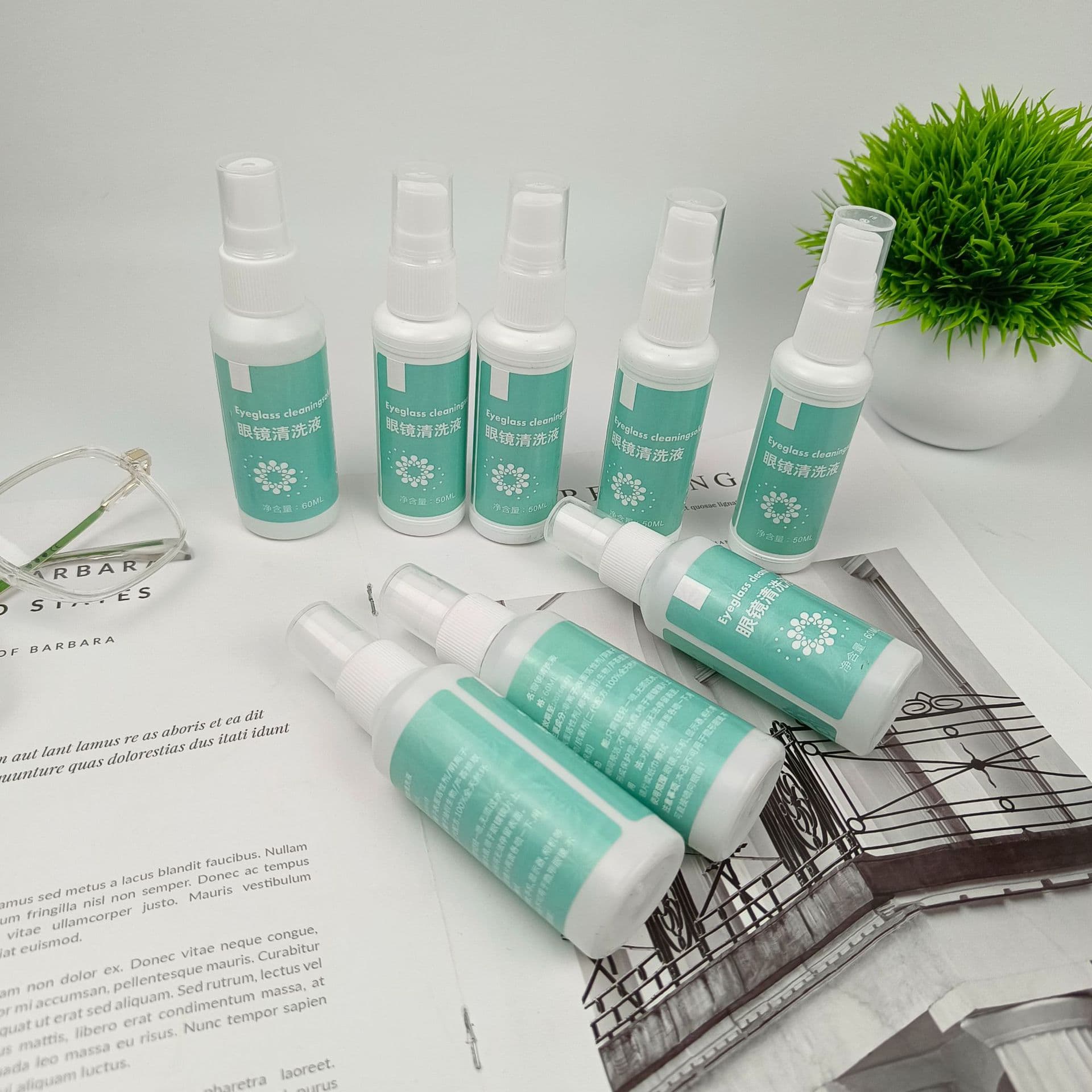 Wholesale glasses cleaning fluid, lens cleaning agent, glasses cleaning agent, lens care agent can be printed with logo 2