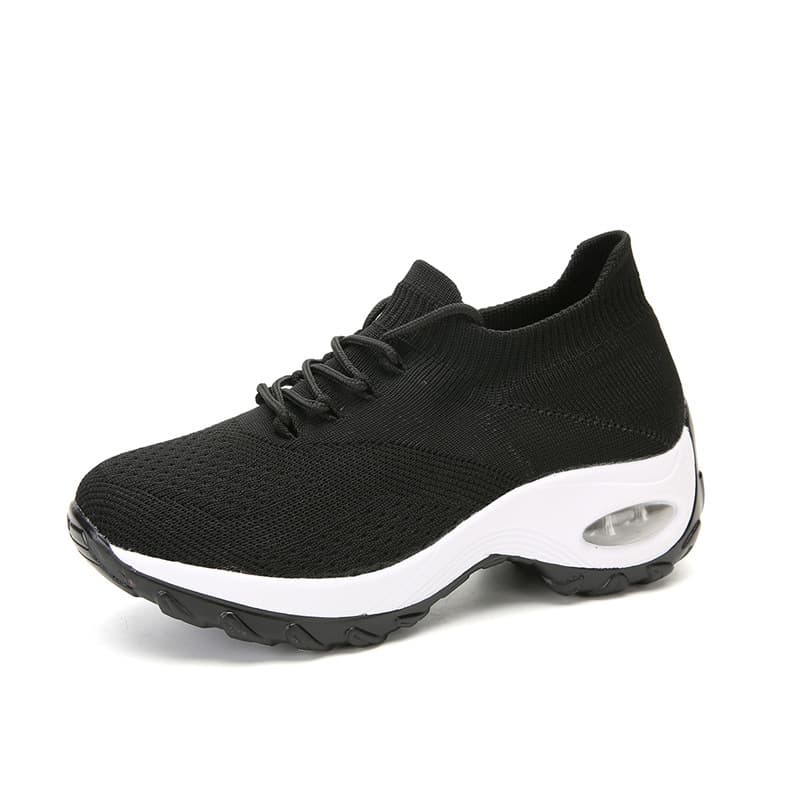 Sports and leisure rocking shoes cross-border large size high elastic fly knit breathable shoes trendy fashion lightweight socks shoes manufacturer direct 2