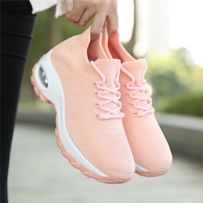 Sports and leisure rocking shoes cross-border large size high elastic fly knit breathable shoes trendy fashion lightweight socks shoes manufacturer direct 4