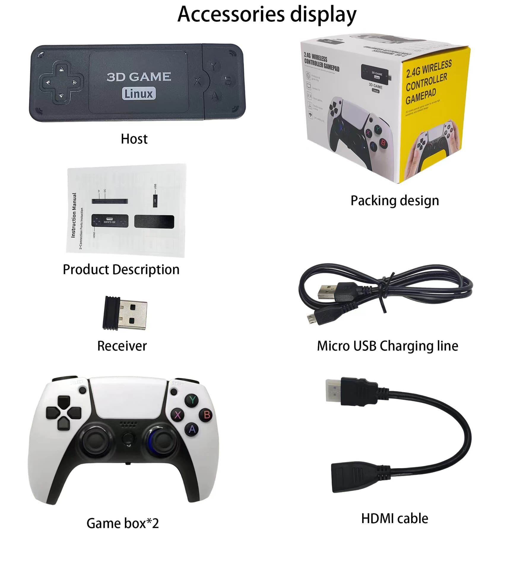 Cross-border U9 Pro Game Console 4K HD 2.4G Wireless TV Console 6