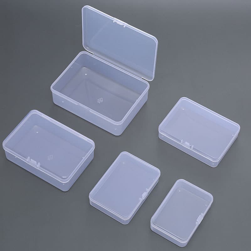Rectangular plastic box parts battery fishing gear packaging box card small card photo card transparent storage box 2