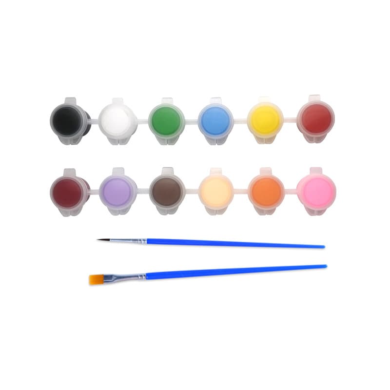 Children's acrylic paint 12-color set 6 conjoined kindergarten students art painting graffiti DIY gypsum paint strips 6