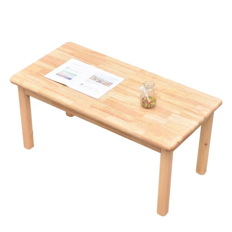 1 Kindergarten tables and chairs solid wood children's baby learning games toy table eating oak table long table cartoon table and chairs