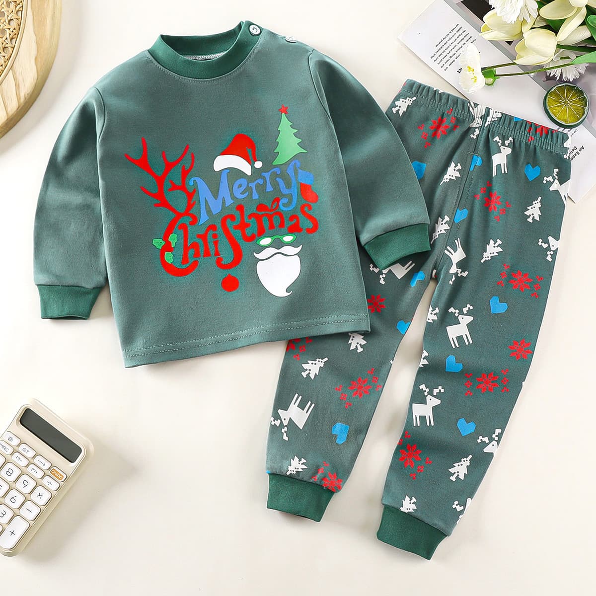 Children's Autumn Clothes and Autumn Pants Sets Baby Cotton Autumn Baby Underwear Girls Boys Children's Cartoon Warmth 5