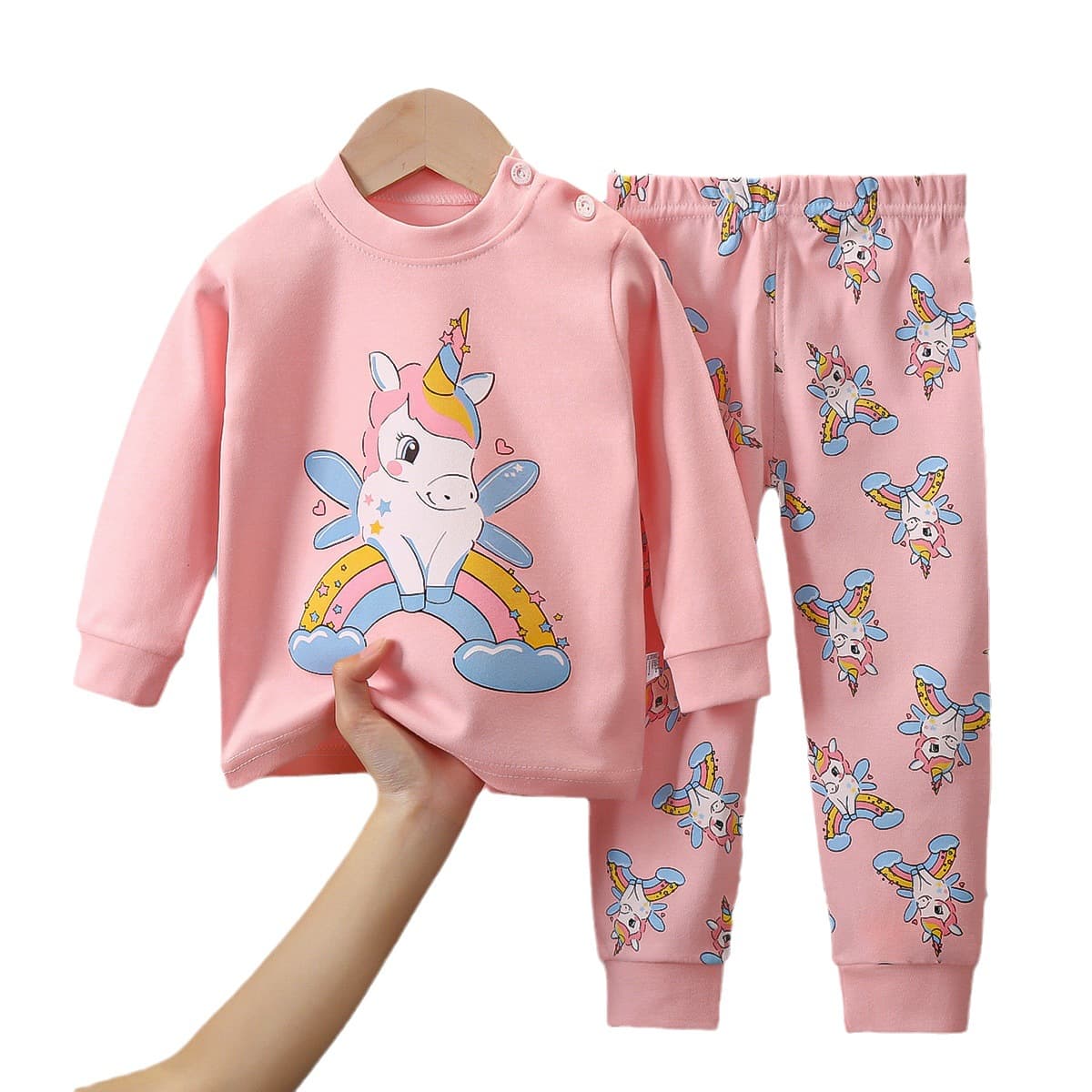 Children's Autumn Clothes and Autumn Pants Sets Baby Cotton Autumn Baby Underwear Girls Boys Children's Cartoon Warmth 6
