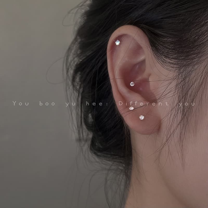 S925 sterling silver needle exquisite and compact design earrings for women niche high-end piercing free ear bone ear stick earrings 2