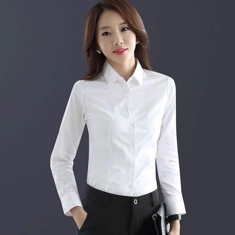 White shirt women's long sleeve new professional formal wear thickened white shirt OL temperament women's work clothes top 4