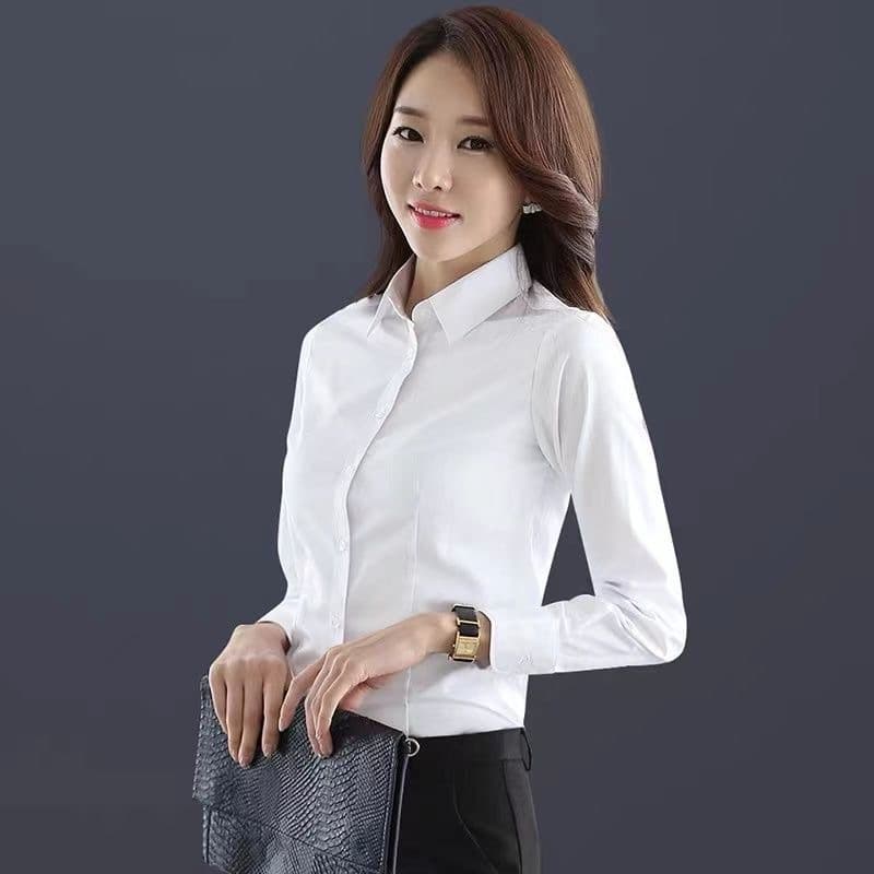 White shirt women's long sleeve new professional formal wear thickened white shirt OL temperament women's work clothes top 5