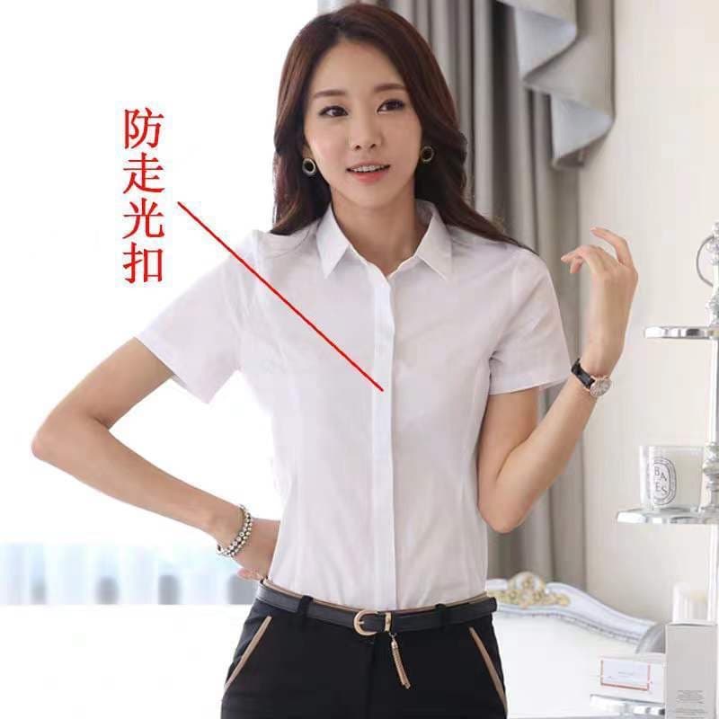 White shirt women's long sleeve new professional formal wear thickened white shirt OL temperament women's work clothes top 9