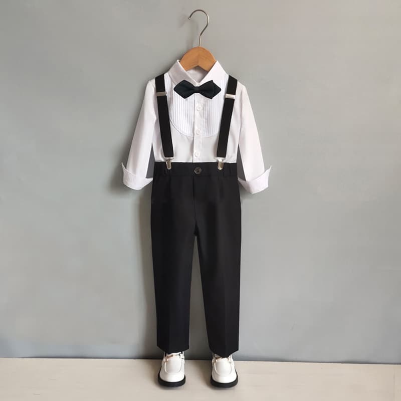 Children's Overalls Suit Small Suit Suit Boy Baby Performance Dress Flower Girl Wedding Party Gentleman Children's Clothing 3