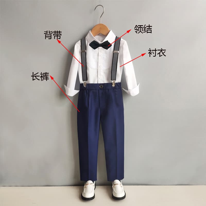 Children's Overalls Suit Small Suit Suit Boy Baby Performance Dress Flower Girl Wedding Party Gentleman Children's Clothing 7