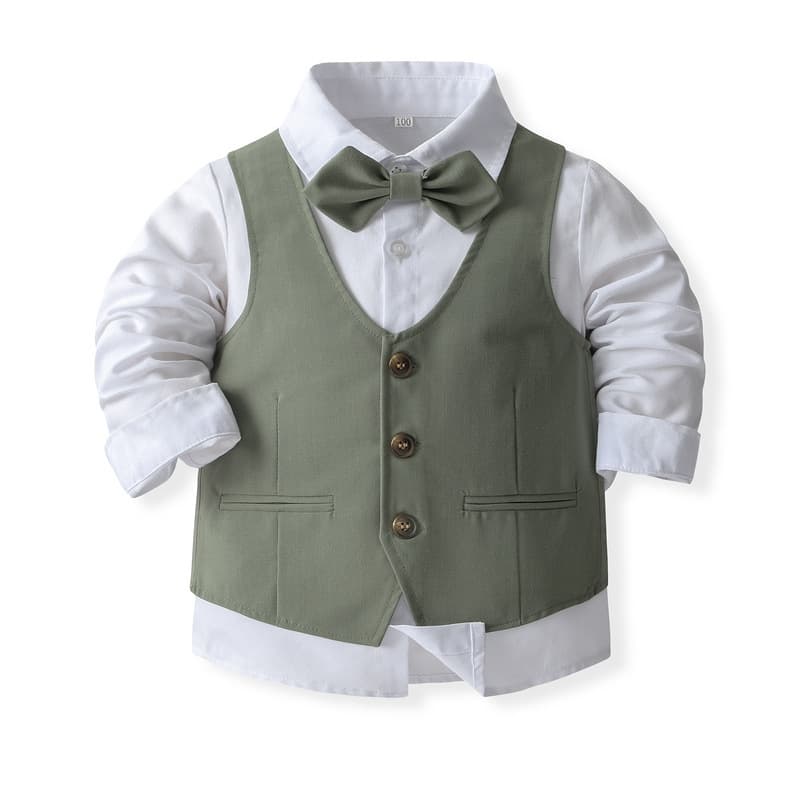 Cross-border boys' suits, small suits, spring and autumn new children's long-sleeved one-year-old baby performance clothes, children's party dresses 4