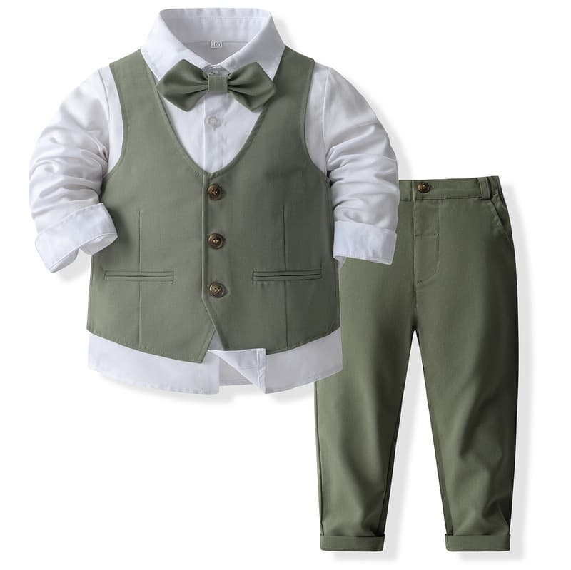 Cross-border boys' suits, small suits, spring and autumn new children's long-sleeved one-year-old baby performance clothes, children's party dresses 6