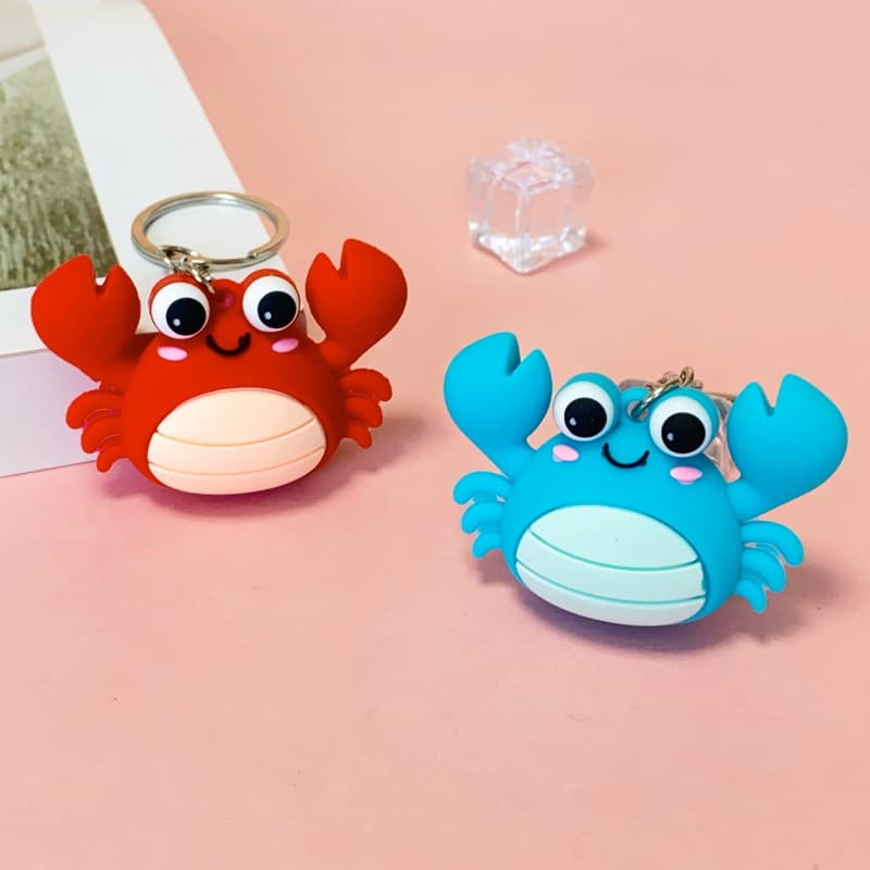 5371# Three-dimensional simulated crab and lobster cartoon keychain trendy bag mobile phone pendant doll machine small gift 4