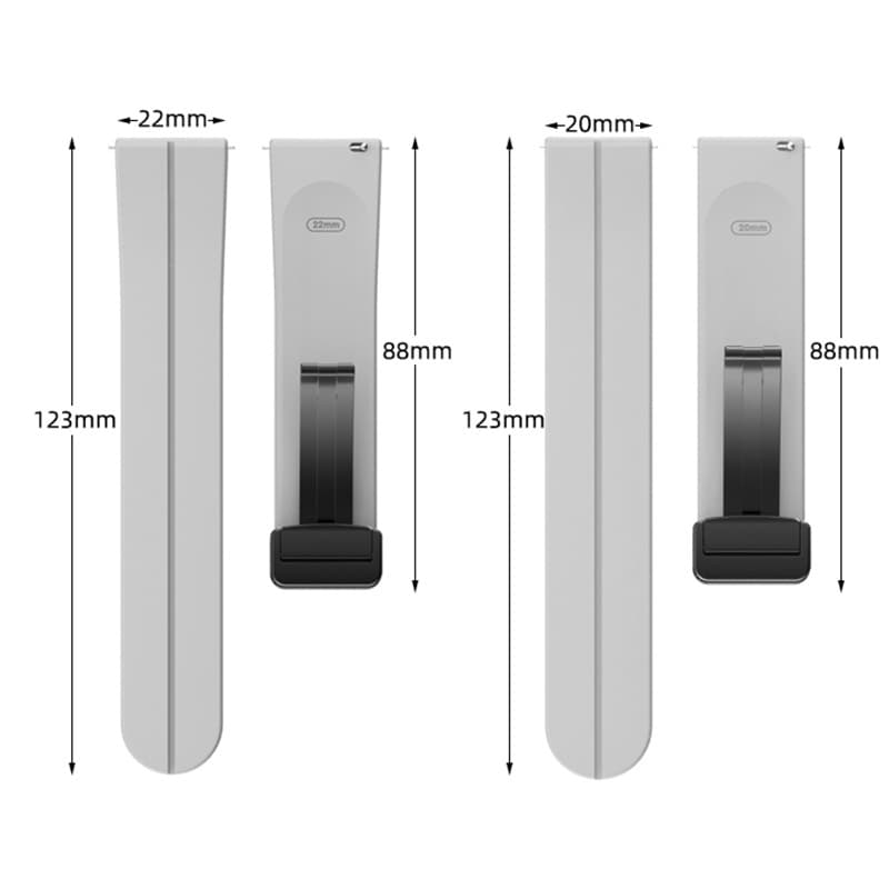 Suitable for Samsung Huawei magnetic folding buckle silicone watch strap watch5pro Huawei smart bracelet 10 5