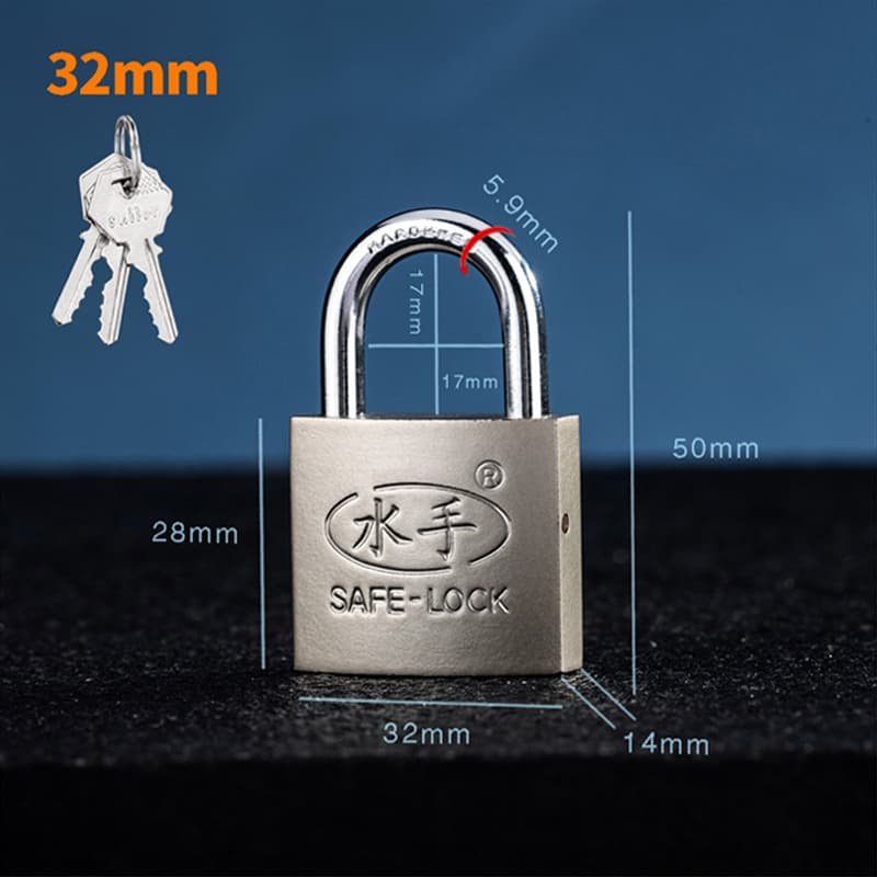Copper core dormitory padlock wholesale single-open household small lock power meter box lock through-open small lock factory spot 7
