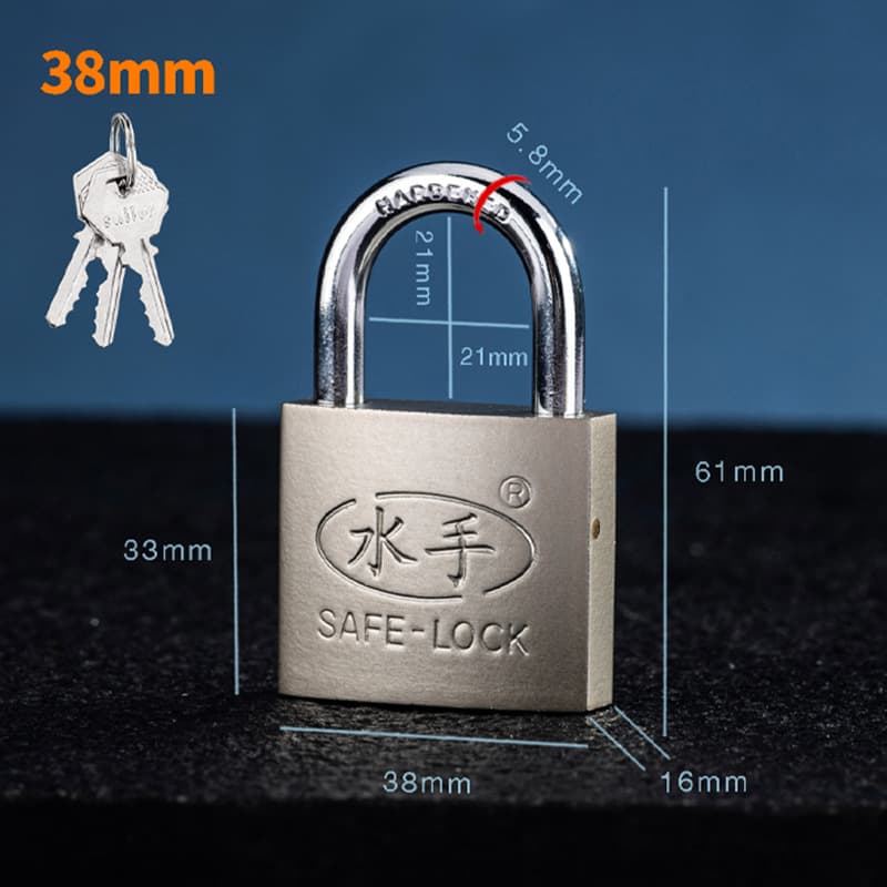 Copper core dormitory padlock wholesale single-open household small lock power meter box lock through-open small lock factory spot 8