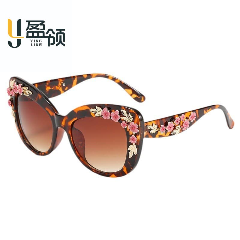 New Camellia fashion personality party sunglasses cross-border high-value comfortable retro sunglasses European and American trendy glasses 5