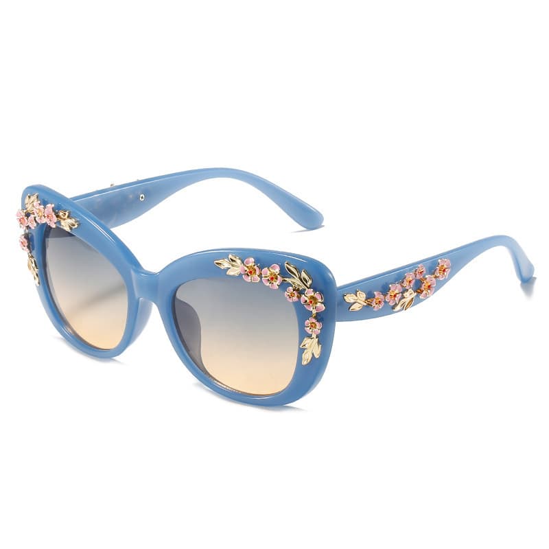 New Camellia fashion personality party sunglasses cross-border high-value comfortable retro sunglasses European and American trendy glasses 9