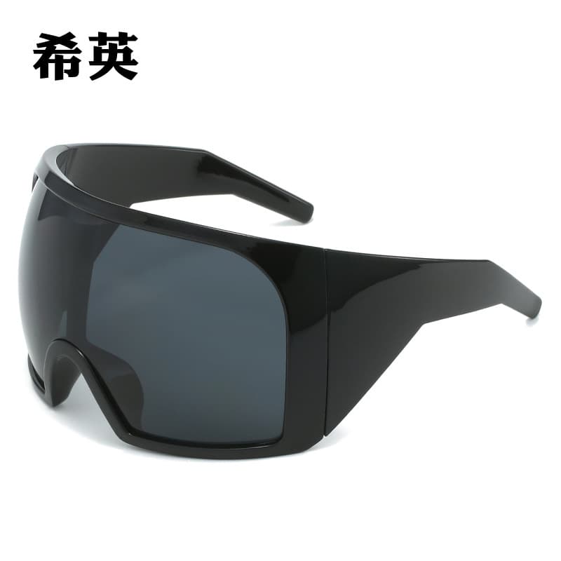 Which cross-border large-frame wrap-around sunglasses for women and men are futuristic technology all-in-one sunglasses? 5
