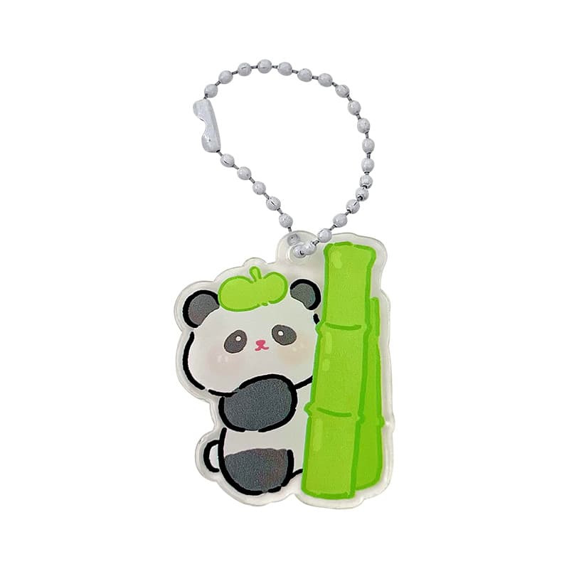 Cartoon keychain student trendy acrylic backpack decoration pendant cute panda car key chain pendant 6