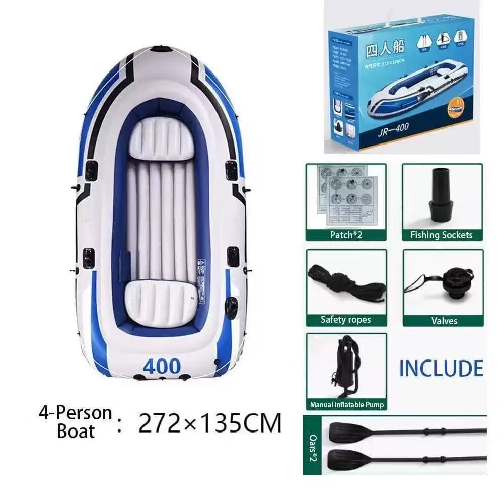 Double single kayak, wear-resistant air cushion fishing boat, survival fishing boat, assault boat, thickened inflatable boat, fishing boat 7