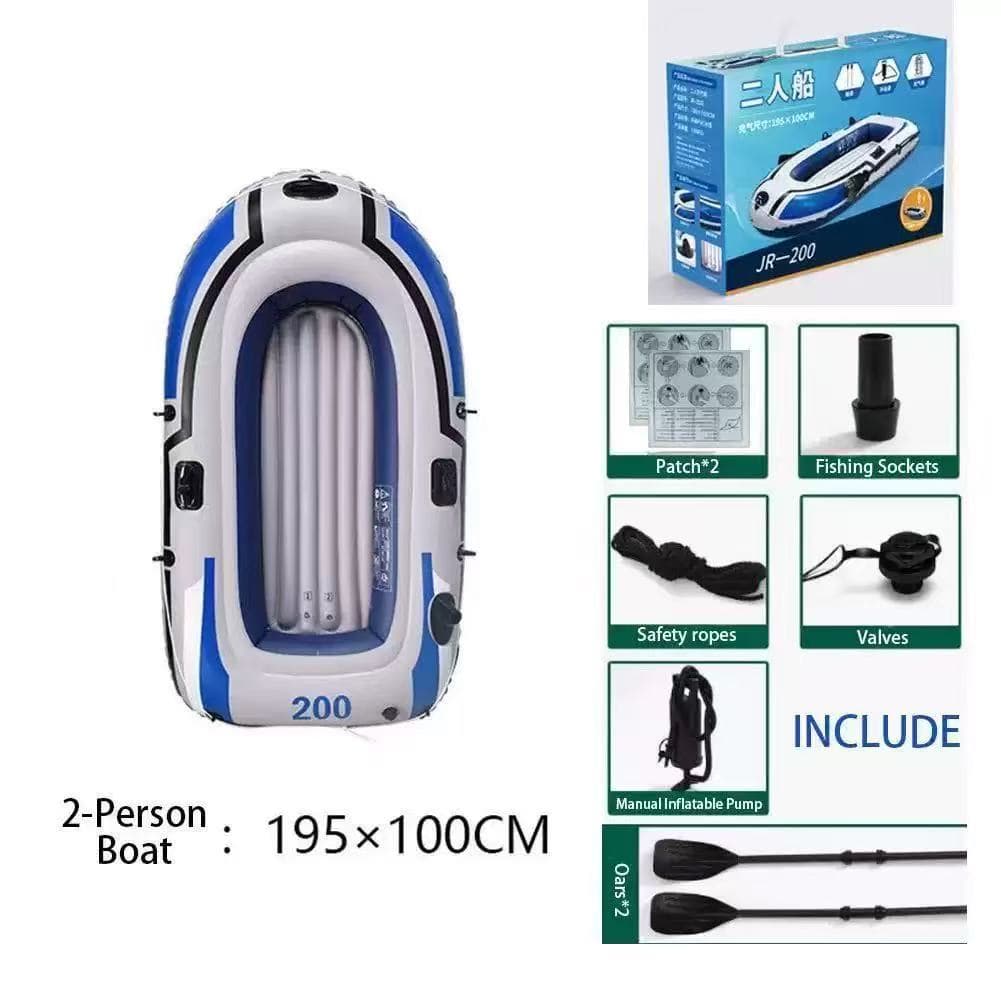 Double single kayak, wear-resistant air cushion fishing boat, survival fishing boat, assault boat, thickened inflatable boat, fishing boat 8
