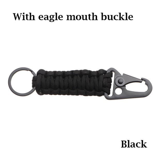 Outdoor climbing parachute rope Beetle parachute rope hand-woven key buckle emergency carabiner hawkbill buckle key chain 9