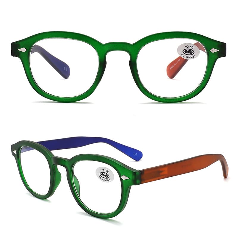 Plastic reading glasses small frame with rice nails color matching farsighted glasses oval for men and women in stock with slingshot 235160 6