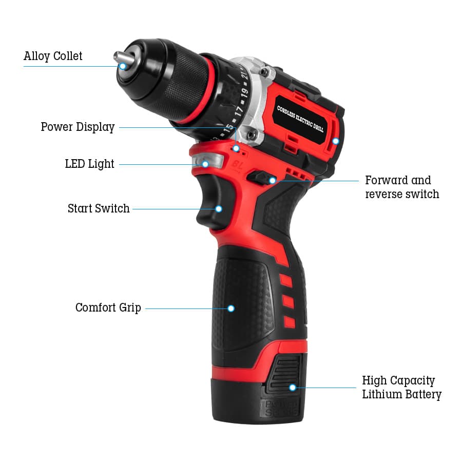 Cross-border cordless lithium electric drill small steel gun electric drill brushless lithium screwdriver rechargeable small pistol drill electric drill multi-function 4