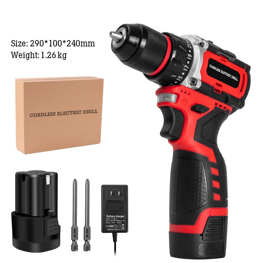 Cross-border cordless lithium electric drill small steel gun electric drill brushless lithium screwdriver rechargeable small pistol drill electric drill multi-function 9