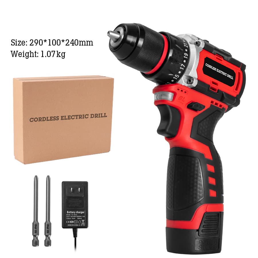 Cross-border cordless lithium electric drill small steel gun electric drill brushless lithium screwdriver rechargeable small pistol drill electric drill multi-function 10