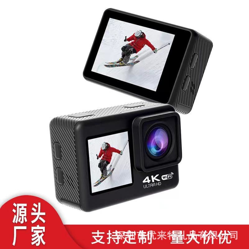 Cross-border popular sports camera 4K high-definition dual-screen waterproof motorcycle riding recorder home digital camera 4
