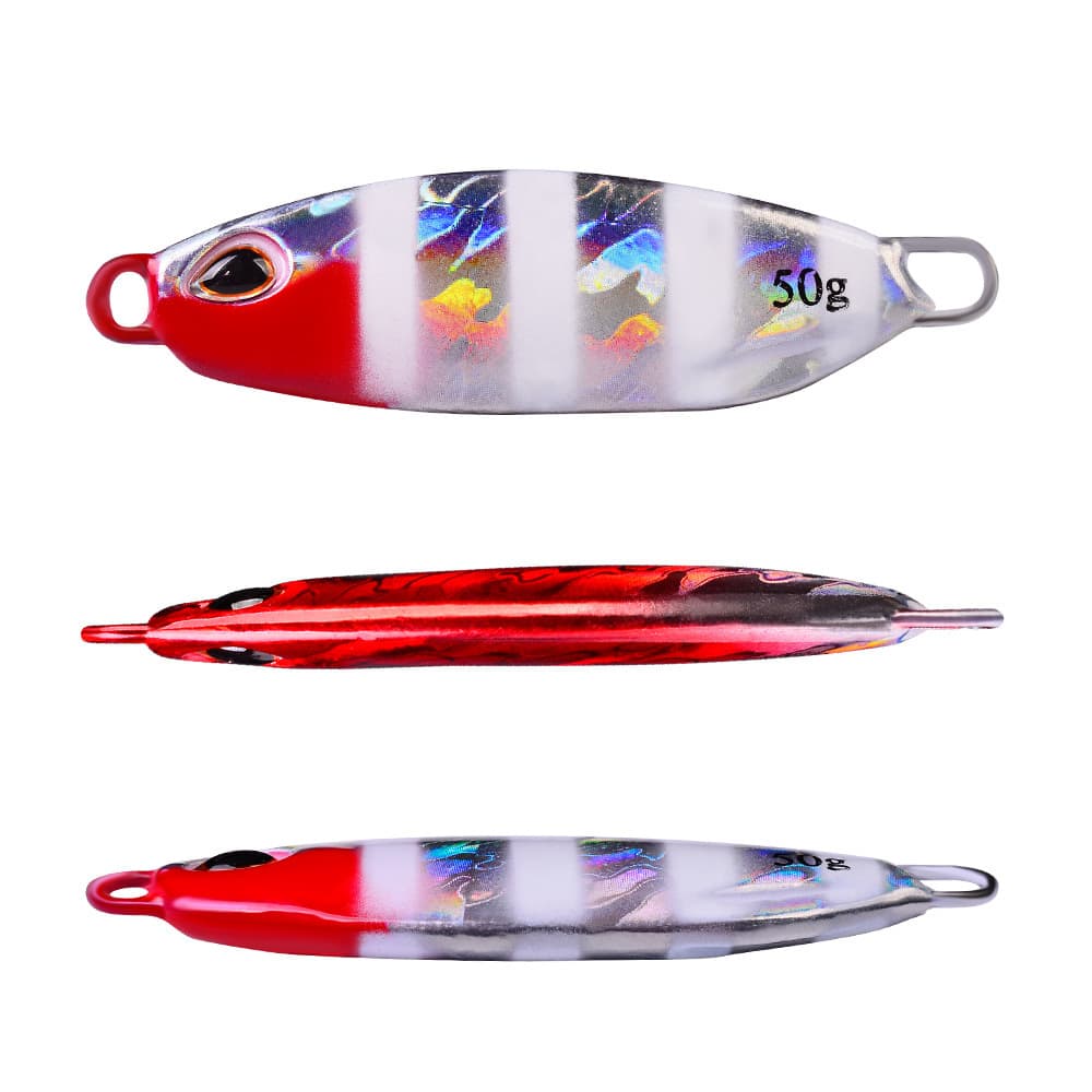 Cross-border supply of 10-color slow-shaking iron plate fishing bait, simulated fake bait fishing gear, Luya hard bait, long-range submersible metal bait