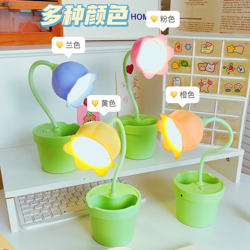 Foreign trade cross-border cartoon cute pet rechargeable desk lamp USB folding eye protection study desk lamp bedroom bedside lamp night light 8