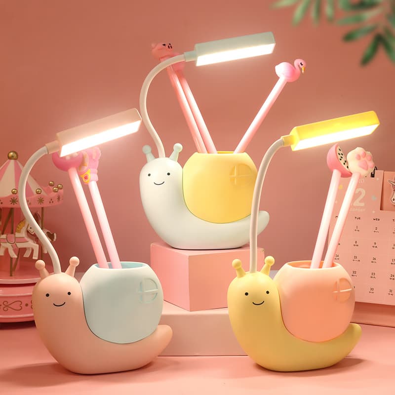 Foreign trade cross-border cartoon cute pet rechargeable desk lamp USB folding eye protection study desk lamp bedroom bedside lamp night light 10