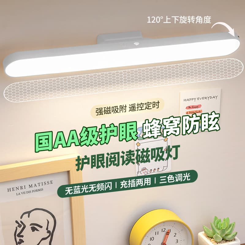 led desk lamp magnetic lamp dormitory bedside lamp rechargeable reading lamp bedroom night light EU CE certification 2