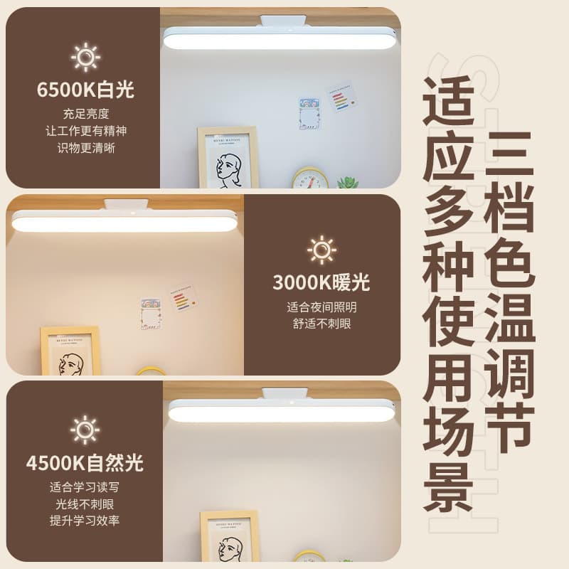 led desk lamp magnetic lamp dormitory bedside lamp rechargeable reading lamp bedroom night light EU CE certification 3