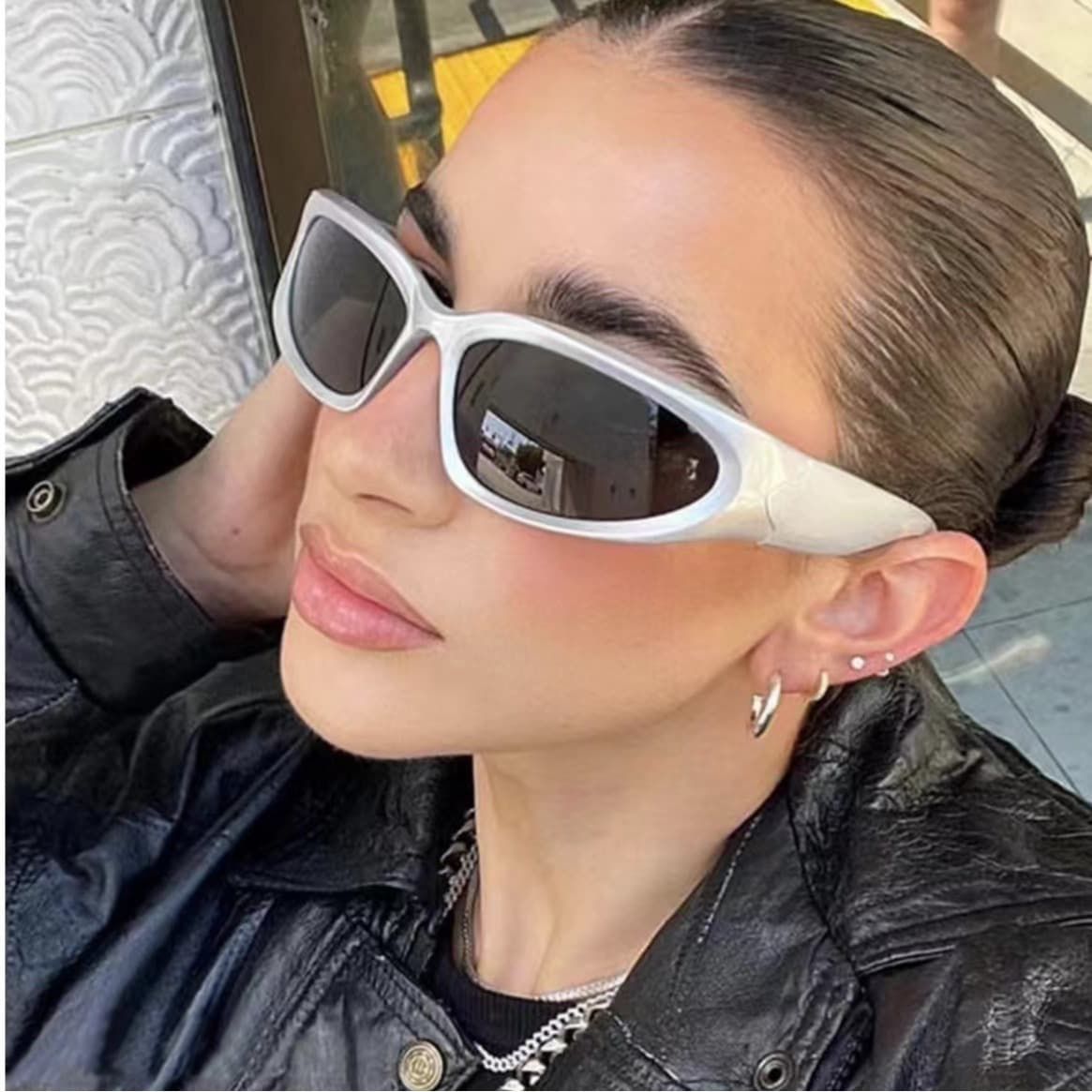 Sunglasses for men for driving, high-end anti-UV and anti-glare sunglasses, European and American steampunk sunglasses
