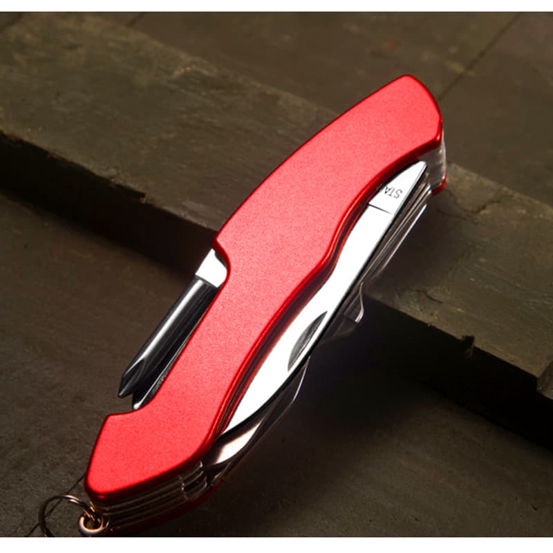 11-open multifunctional pocket knife, mirror-gloss Swiss pocket knife, outdoor camping EDC tool, aluminum handle folding pocket knife 3