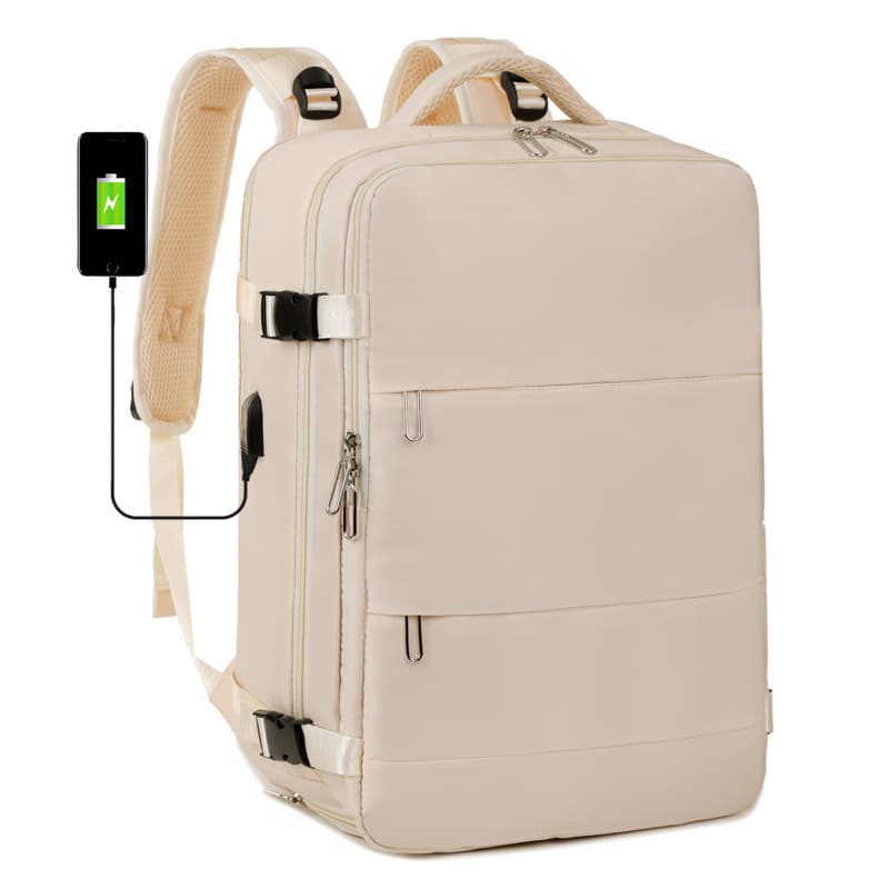 New men's and women's backpacks, large-capacity carry-on travel bags, multi-layer double zipper casual backpacks, laptop bags 5