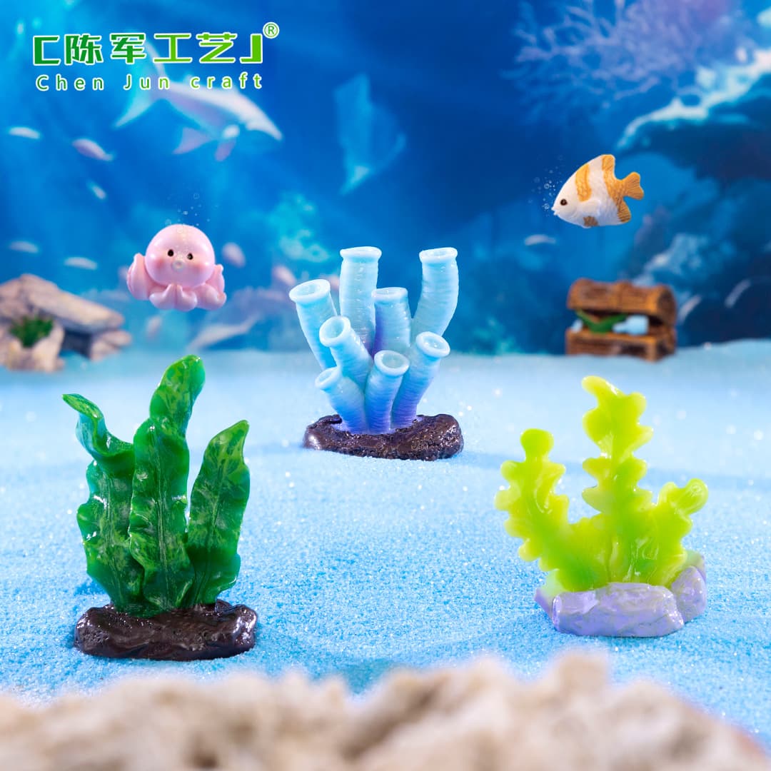 Micro landscape creative simulation colorful coral aquarium fish tank landscaping DIY decoration accessories mini small ornaments 4