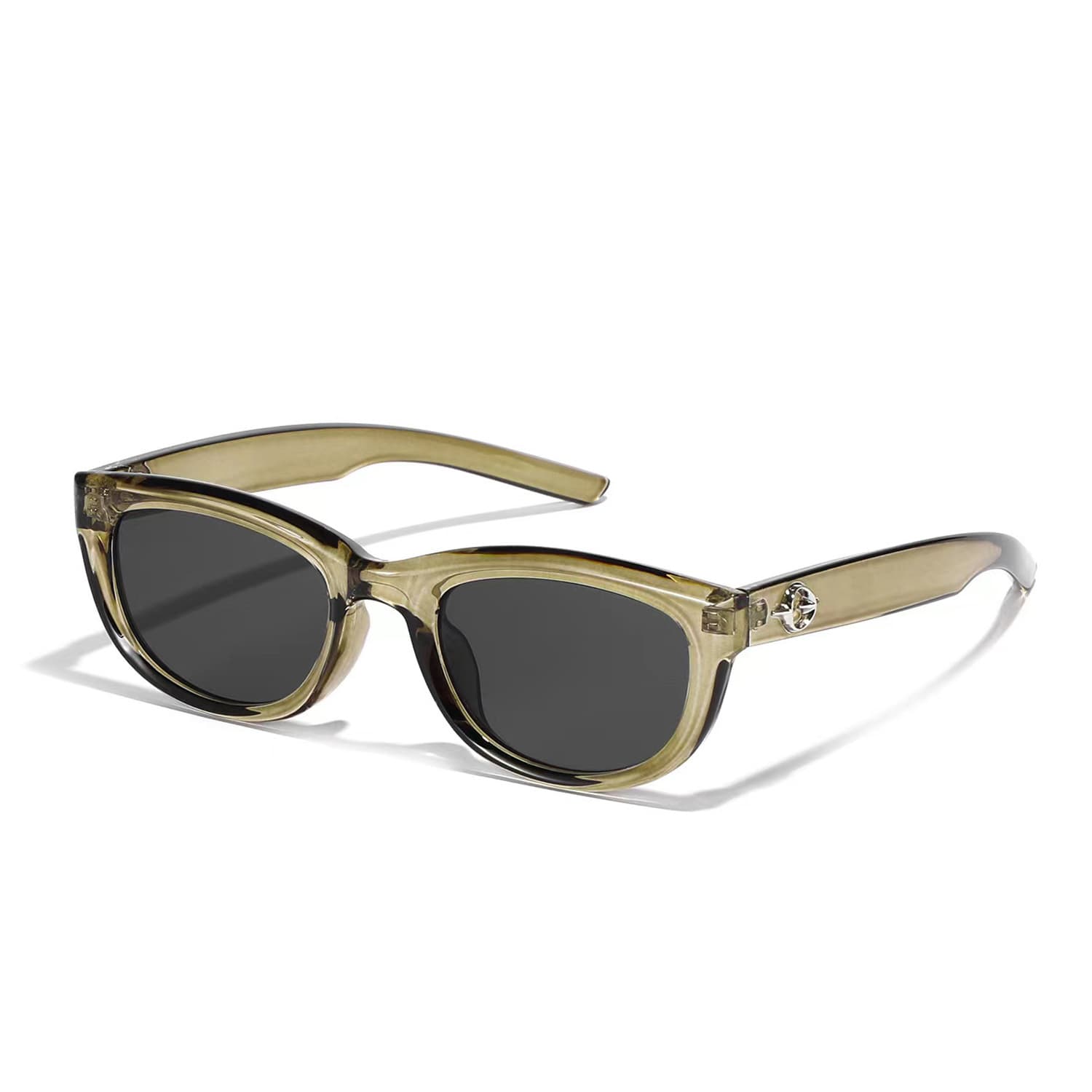 British Cherry Koko olive green cat-eye sunglasses for women with small face and concave shape sunshade street photography sunglasses 6