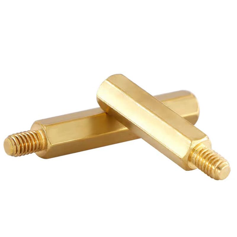 Brass M2 single-head hexagonal copper column PCB board support column computer motherboard Yin and Yang isolation column screw connection column m2 6