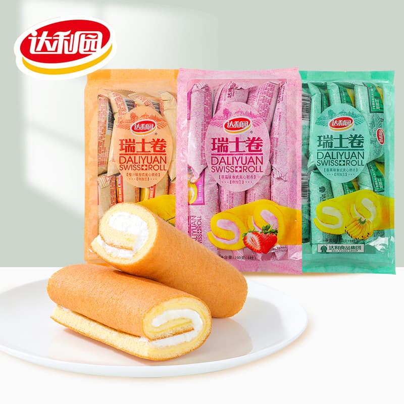 Dali Garden Swiss roll 160g cake snack breakfast casual snack snack 2