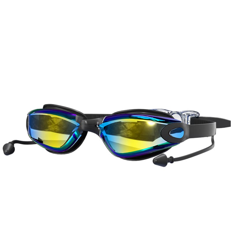 Cross-border swimming goggles for adults and men, electroplated high-definition waterproof and anti-fog swimming goggles, myopia suit, swimming cap, nose clip and earplugs 6