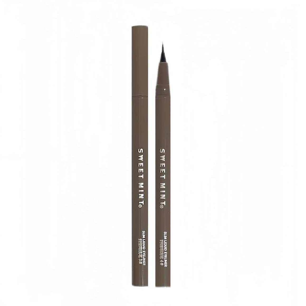 sweetmint slim eyeliner waterproof and sweatproof long-lasting non-smudge brown liquid silkworm pen fake makeup 6