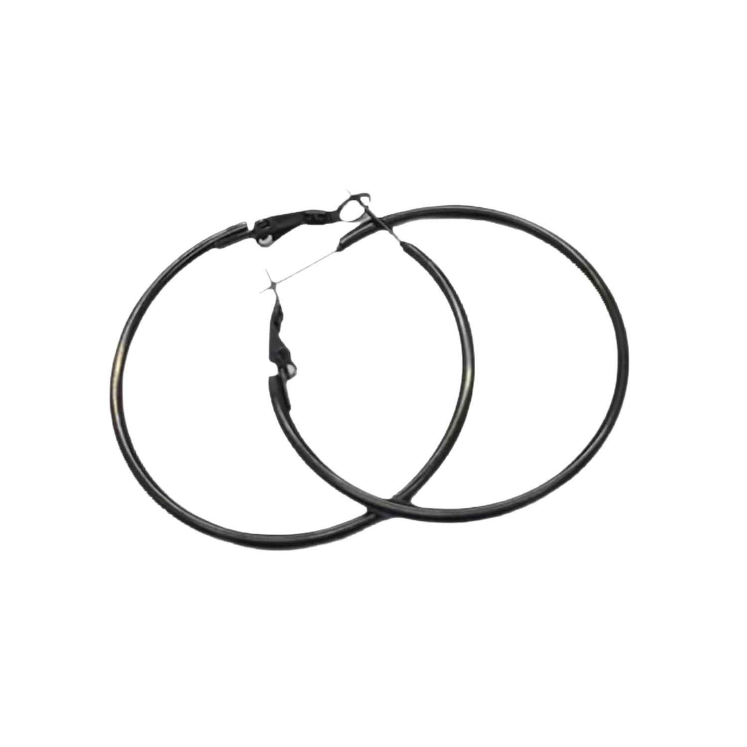 316L stainless steel titanium steel large circle coil earrings versatile spring clip shrimp bow buckle coil earrings ear buckle jewelry 6