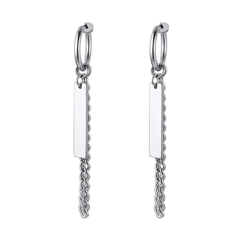 European and American retro style Dongguan fashion earrings pendant stainless steel earrings set unisex wholesale internet celebrity 7