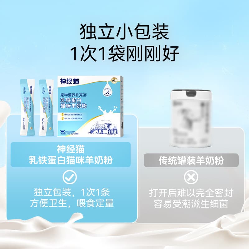 Cat goat milk powder pet calcium supplement weaning period cats and kittens milk cat special milk powder lactoferrin nutritional health care products 5